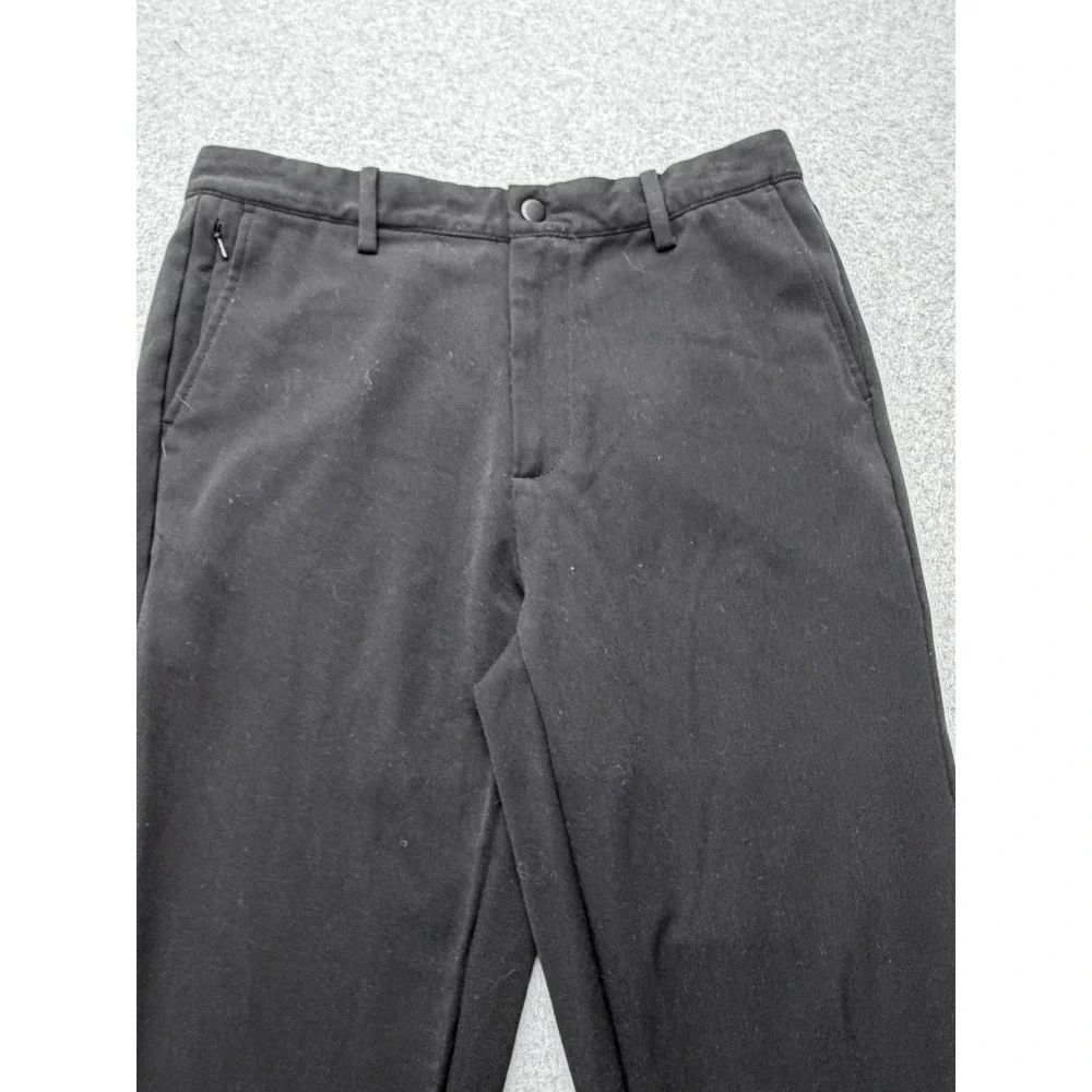 Quince Ultra-Stretch 24/7 Smart Pant Mens 30x30 Black Slim Dress Office LB82362